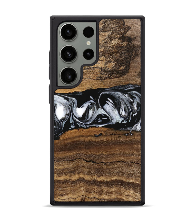 Galaxy S24 Ultra Wood Phone Case - Zavier (Black & White, 746419)