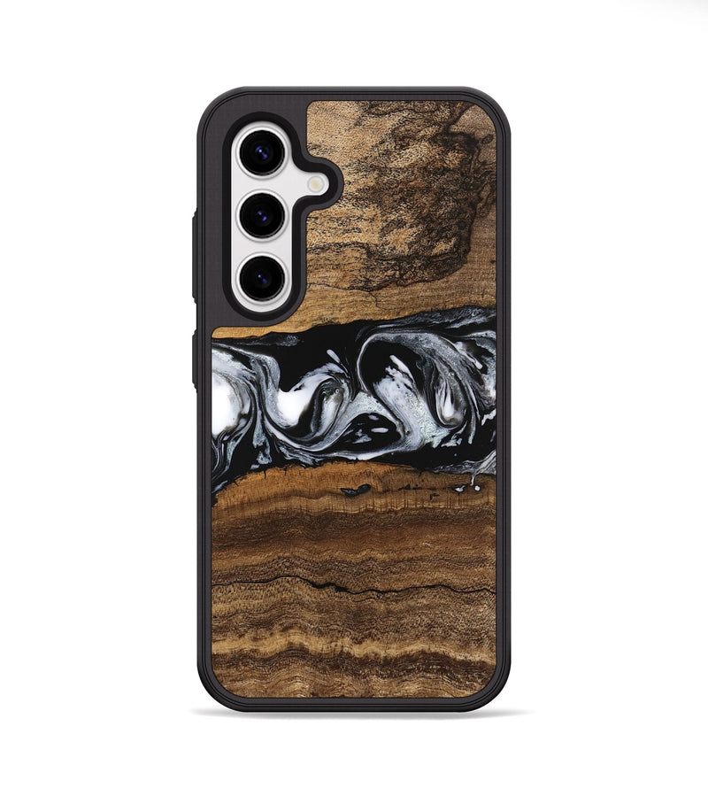 Galaxy S25 Wood Phone Case - Zavier (Black & White, 746419)