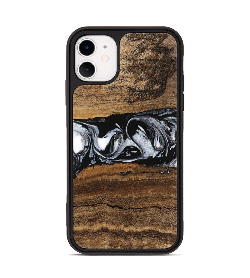 iPhone 11 Wood Phone Case - Zavier (Black & White, 746419)