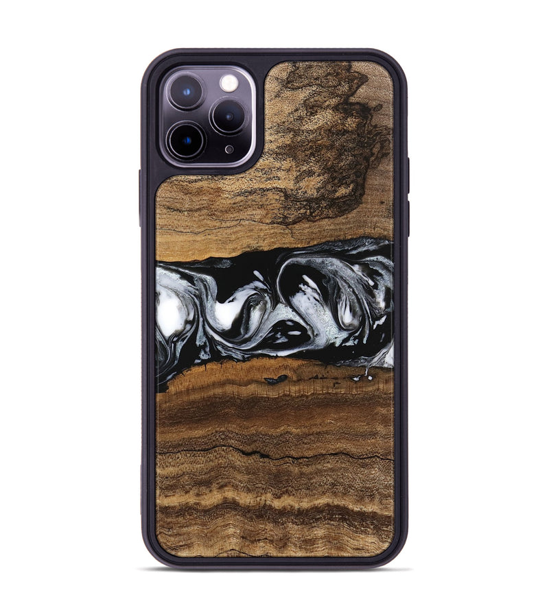 iPhone 11 Pro Max Wood Phone Case - Zavier (Black & White, 746419)