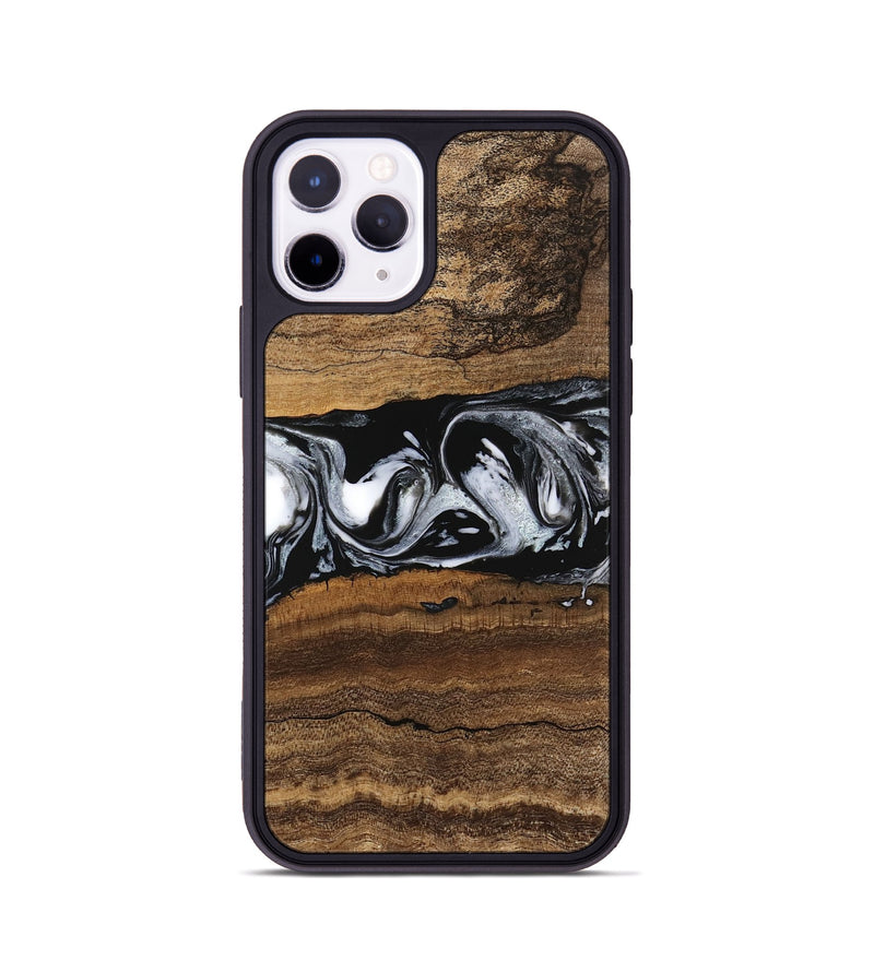 iPhone 11 Pro Wood Phone Case - Zavier (Black & White, 746419)