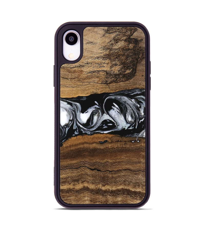 iPhone Xr Wood Phone Case - Zavier (Black & White, 746419)