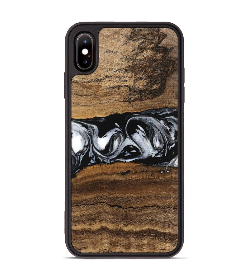 iPhone Xs Max Wood Phone Case - Zavier (Black & White, 746419)