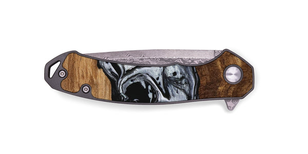 EDC Wood Pocket Knife - Kobe (Black & White, 746420)