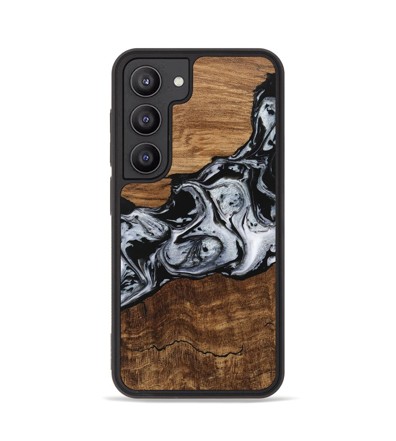 Galaxy S23 Wood Phone Case - Kobe (Black & White, 746420)