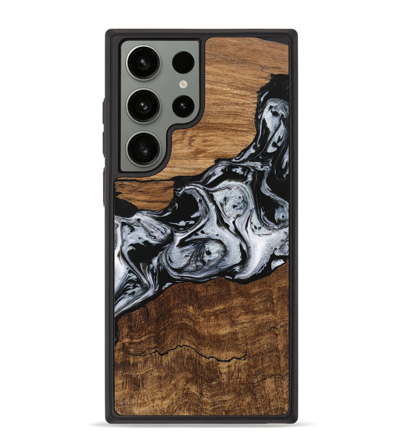 Galaxy S23 Ultra Wood Phone Case - Kobe (Black & White, 746420)