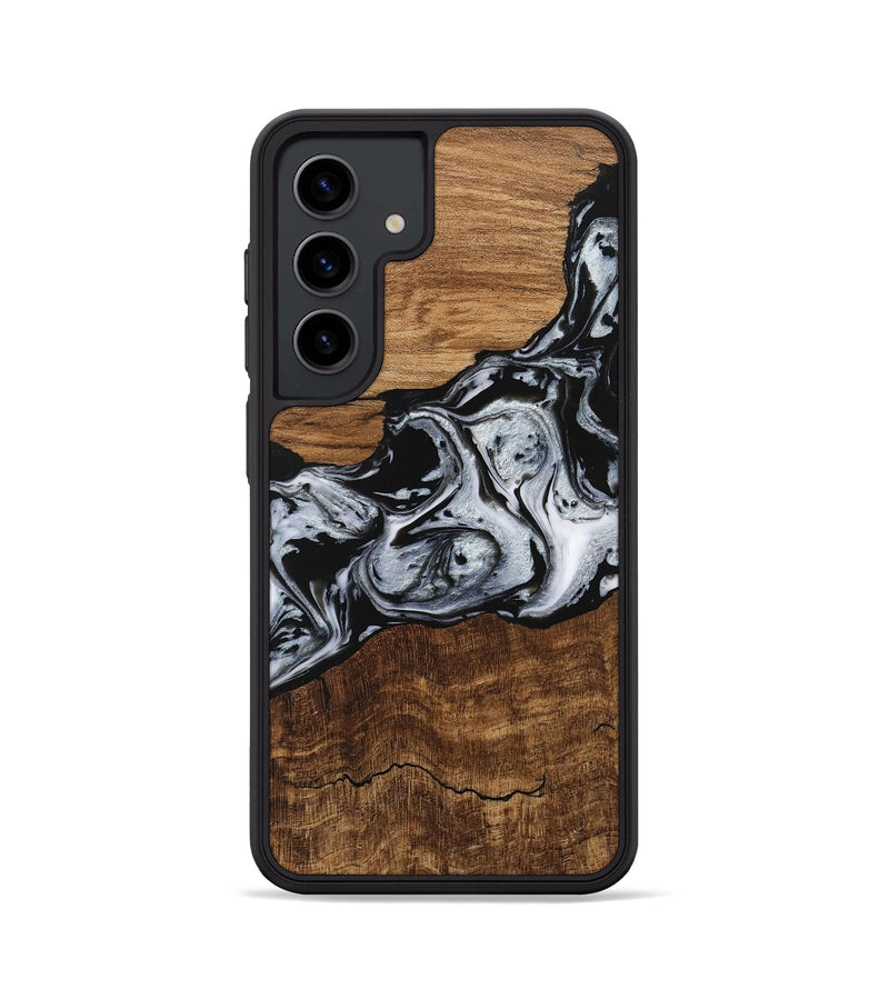 Galaxy S24 Wood Phone Case - Kobe (Black & White, 746420)