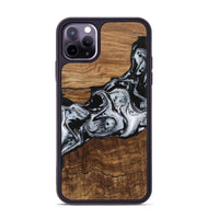 iPhone 11 Pro Max Wood Phone Case - Kobe (Black & White, 746420)