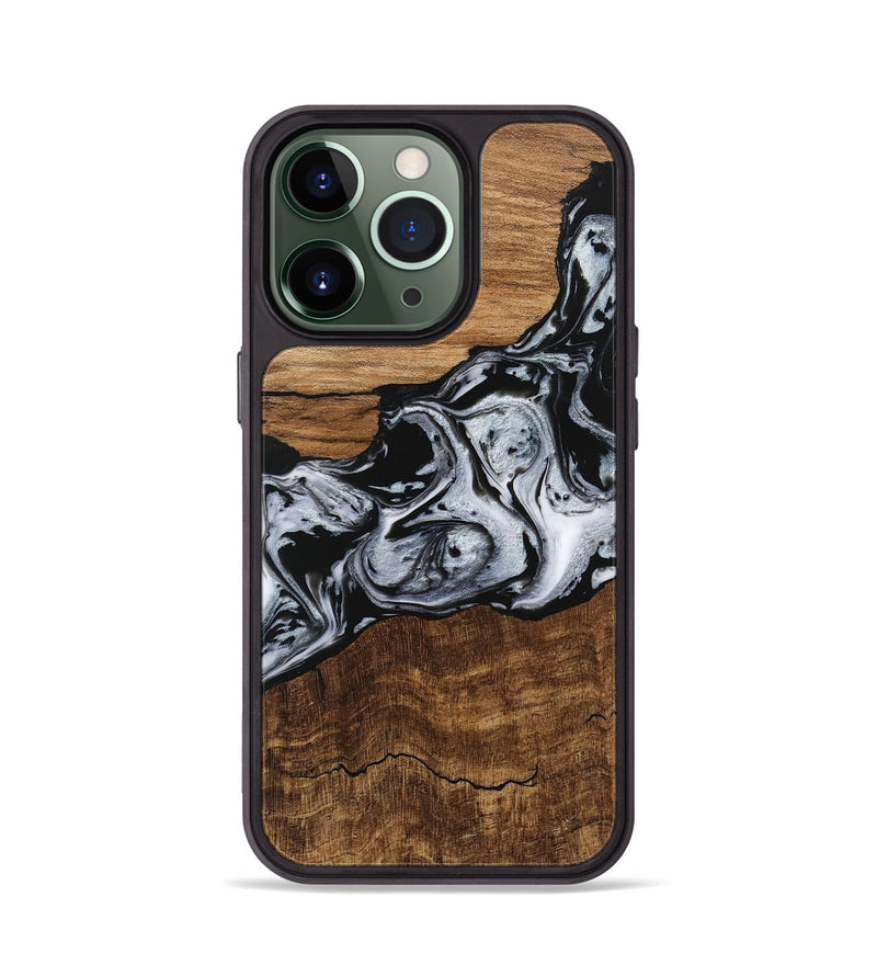 iPhone 13 Pro Wood Phone Case - Kobe (Black & White, 746420)