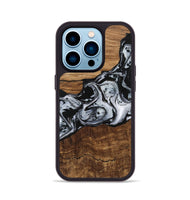 iPhone 14 Pro Wood Phone Case - Kobe (Black & White, 746420)