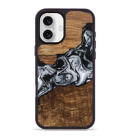 iPhone 16 Plus Wood Phone Case - Kobe (Black & White, 746420)