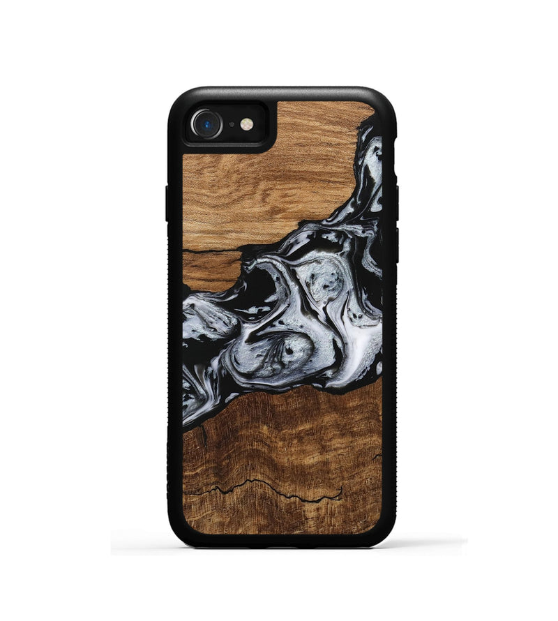 iPhone SE Wood Phone Case - Kobe (Black & White, 746420)