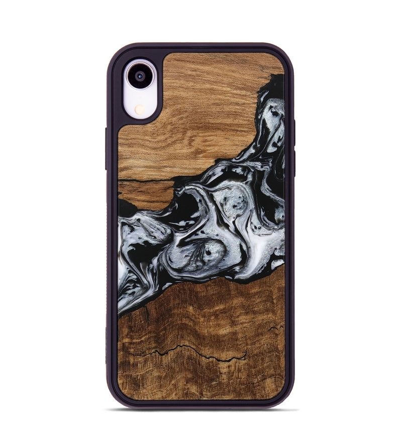 iPhone Xr Wood Phone Case - Kobe (Black & White, 746420)