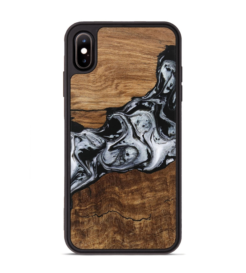 iPhone Xs Max Wood Phone Case - Kobe (Black & White, 746420)