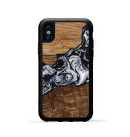 iPhone Xs Wood Phone Case - Kobe (Black & White, 746420)