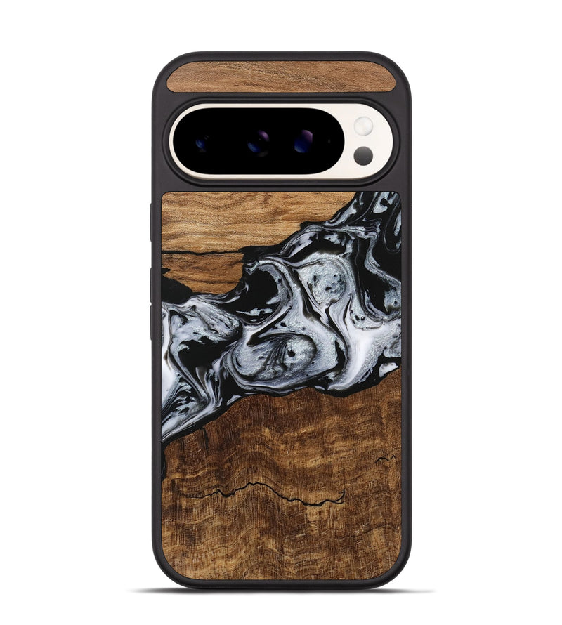 Pixel 9 Pro Wood Phone Case - Kobe (Black & White, 746420)