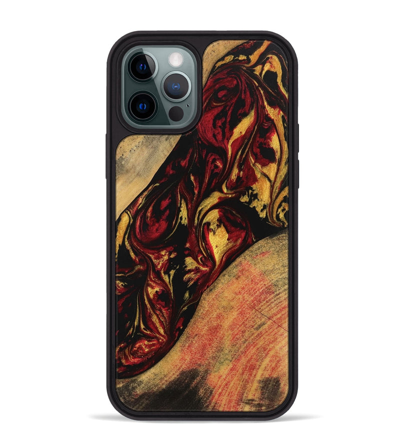 iPhone 12 Pro Max Wood Phone Case - Preston (Red, 746421)