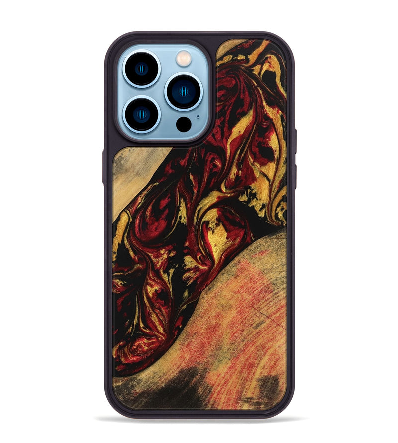 iPhone 14 Pro Max Wood Phone Case - Preston (Red, 746421)