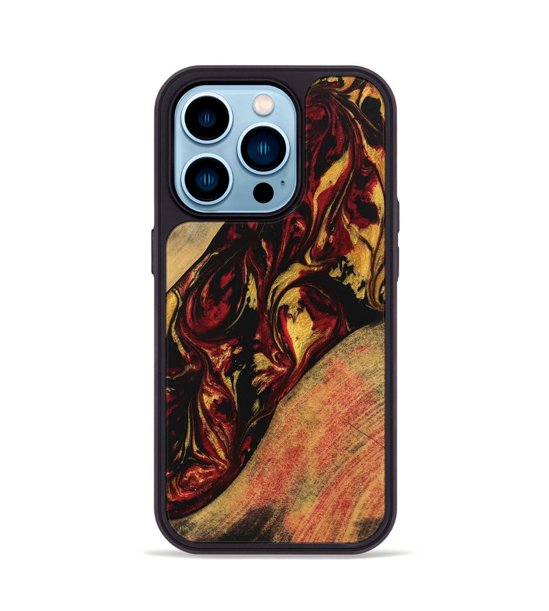 iPhone 14 Pro Wood Phone Case - Preston (Red, 746421)