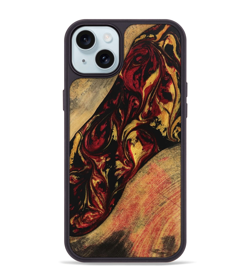 iPhone 15 Plus Wood Phone Case - Preston (Red, 746421)