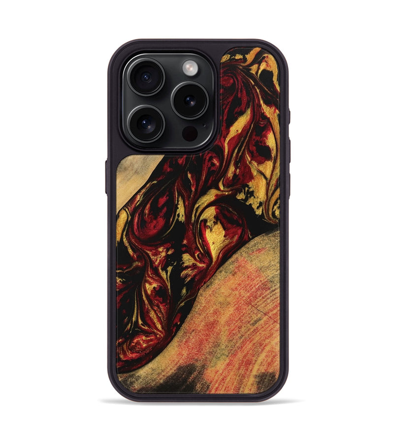 iPhone 15 Pro Wood Phone Case - Preston (Red, 746421)