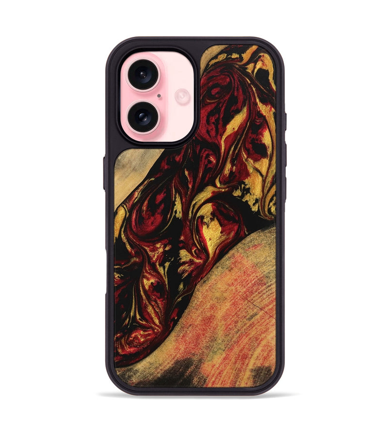 iPhone 16 Wood Phone Case - Preston (Red, 746421)