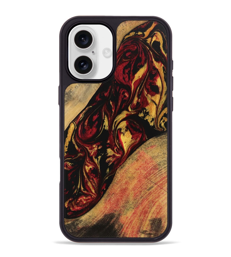 iPhone 16 Plus Wood Phone Case - Preston (Red, 746421)