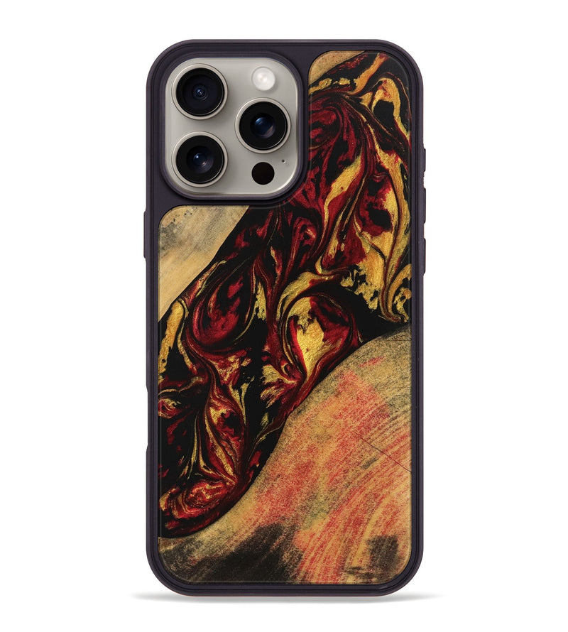 iPhone 16 Pro Max Wood Phone Case - Preston (Red, 746421)