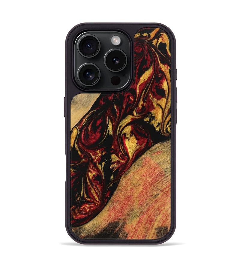 iPhone 16 Pro Wood Phone Case - Preston (Red, 746421)