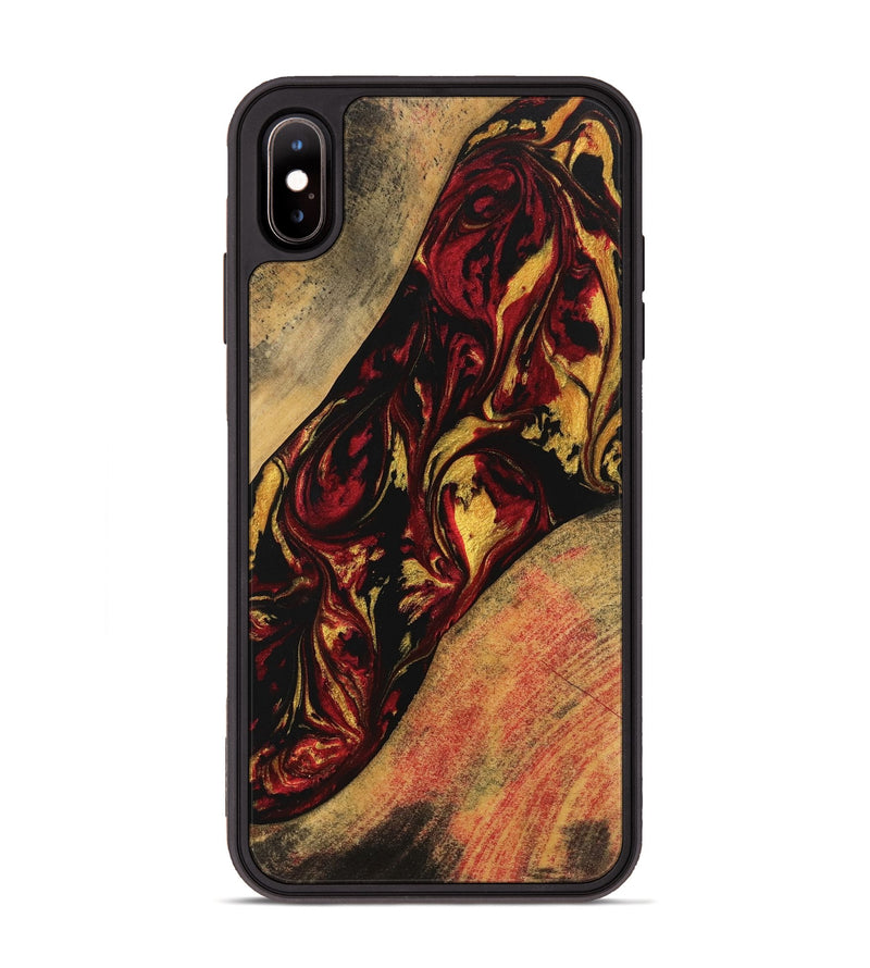 iPhone Xs Max Wood Phone Case - Preston (Red, 746421)