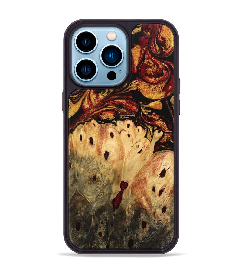 iPhone 14 Pro Max Wood Phone Case - Gage (Red, 746422)