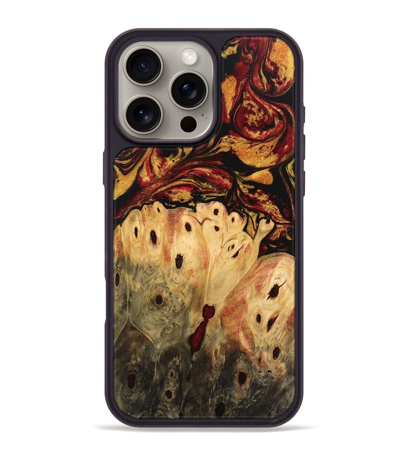 iPhone 16 Pro Max Wood Phone Case - Gage (Red, 746422)