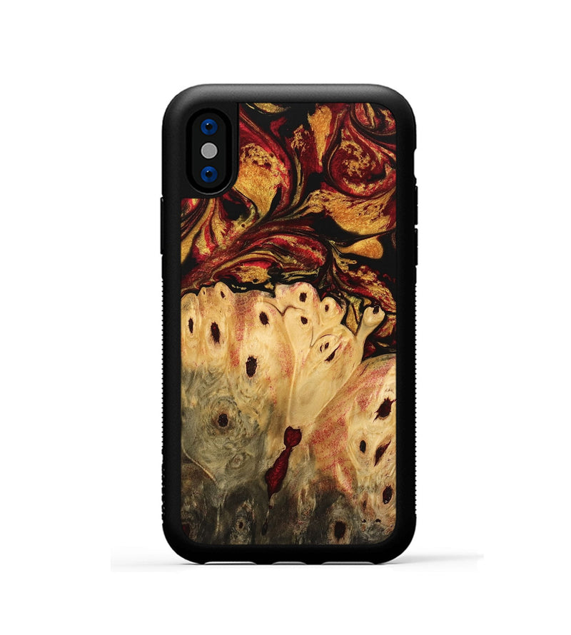 iPhone Xs Wood Phone Case - Gage (Red, 746422)