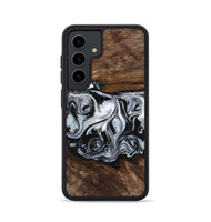 Galaxy S24 Wood Phone Case - Brennen (Black & White, 746423)