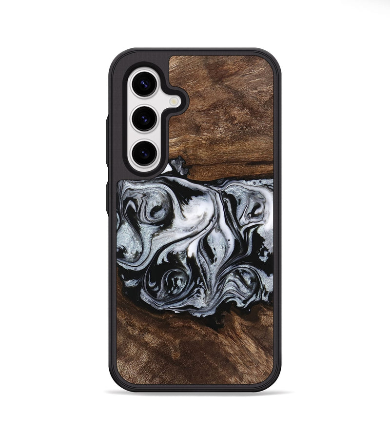 Galaxy S25 Wood Phone Case - Brennen (Black & White, 746423)