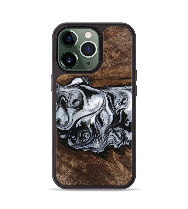 iPhone 13 Pro Wood Phone Case - Brennen (Black & White, 746423)