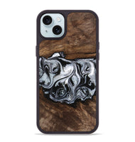 iPhone 15 Plus Wood Phone Case - Brennen (Black & White, 746423)