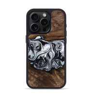 iPhone 15 Pro Wood Phone Case - Brennen (Black & White, 746423)