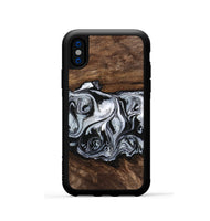 iPhone Xs Wood Phone Case - Brennen (Black & White, 746423)