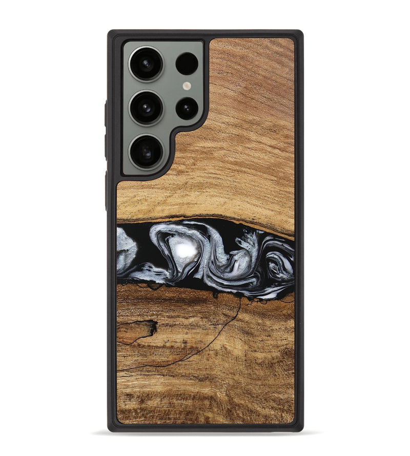 Galaxy S23 Ultra Wood Phone Case - Brooks (Black & White, 746424)