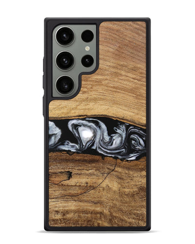 Galaxy S24 Ultra Wood Phone Case - Brooks (Black & White, 746424)