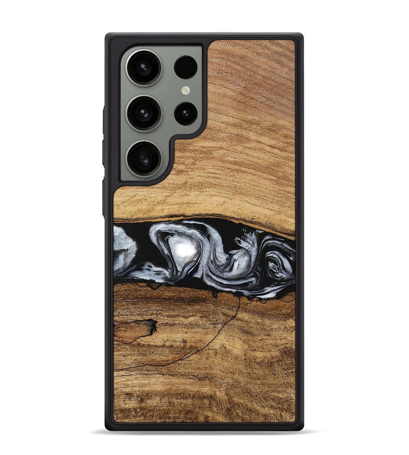 Galaxy S24 Ultra Wood Phone Case - Brooks (Black & White, 746424)