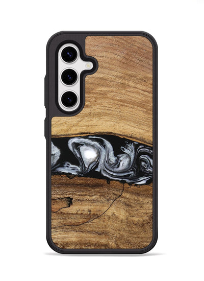 Galaxy S25 Wood Phone Case - Brooks (Black & White, 746424)