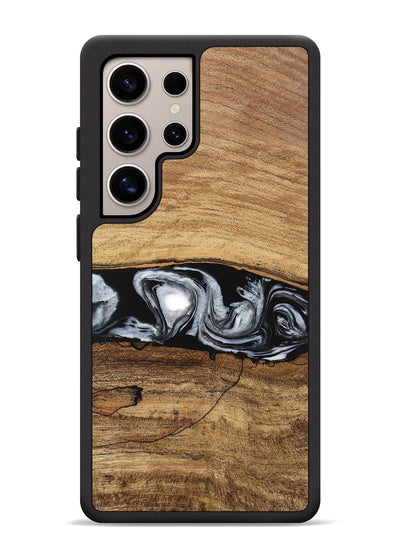 Galaxy S25 Ultra Wood Phone Case - Brooks (Black & White, 746424)