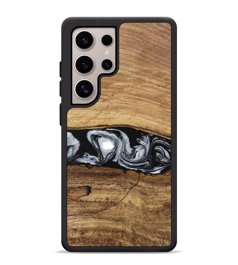 Galaxy S25 Ultra Wood Phone Case - Brooks (Black & White, 746424)