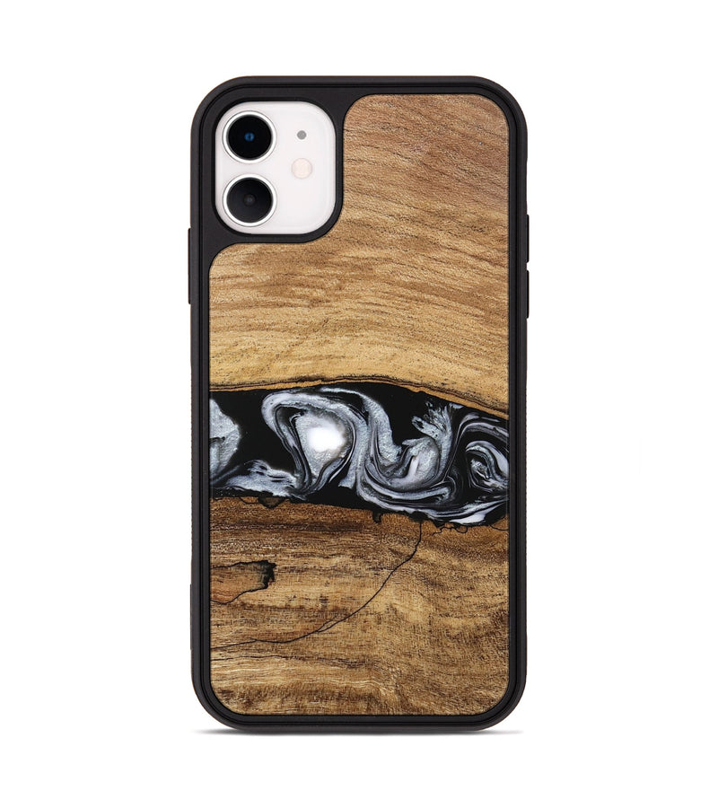 iPhone 11 Wood Phone Case - Brooks (Black & White, 746424)