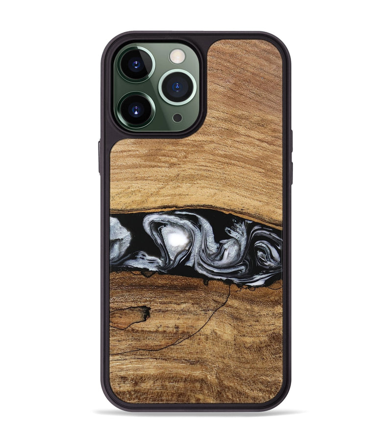 iPhone 13 Pro Max Wood Phone Case - Brooks (Black & White, 746424)