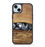 iPhone 15 Plus Wood Phone Case - Brooks (Black & White, 746424)