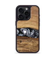 iPhone 15 Pro Wood Phone Case - Brooks (Black & White, 746424)