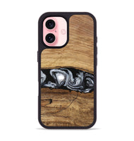 iPhone 16 Wood Phone Case - Brooks (Black & White, 746424)